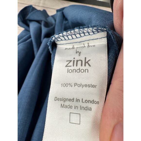 Zink London Button Down Tank Dress Women's Size Small Blue - Picture 8 of 11